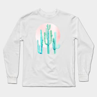 Rose Gold Cactus Sunshine III Long Sleeve T-Shirt